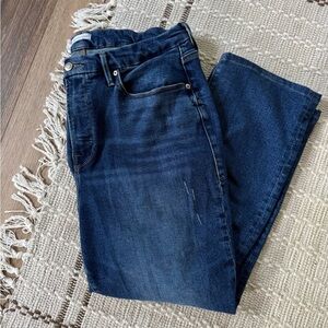Good American Dark Blue Straight Leg Jeans